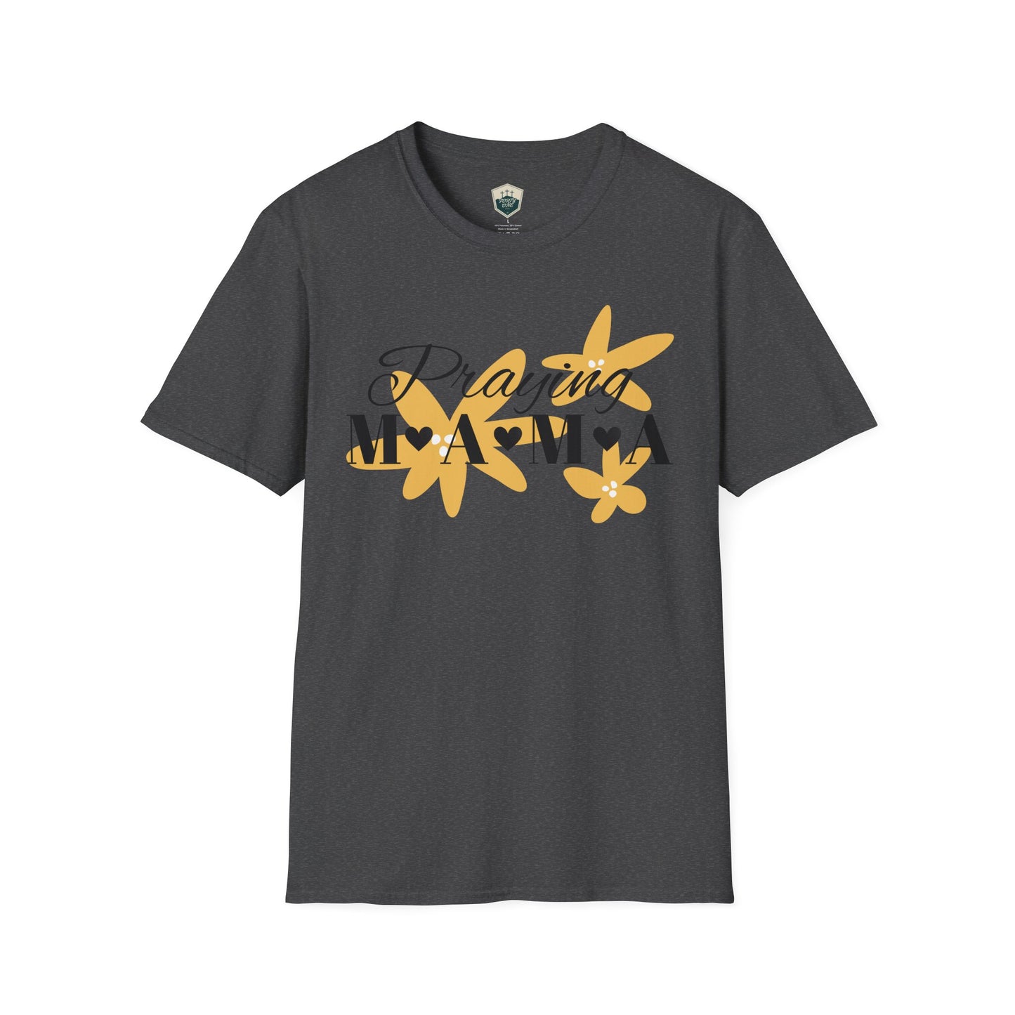 Praying Mama Unisex Softstyle T-Shirt | Comfortable Everyday Wear, Gifts for Moms, Mother's Day, Spiritual Apparel, Family Celebrations