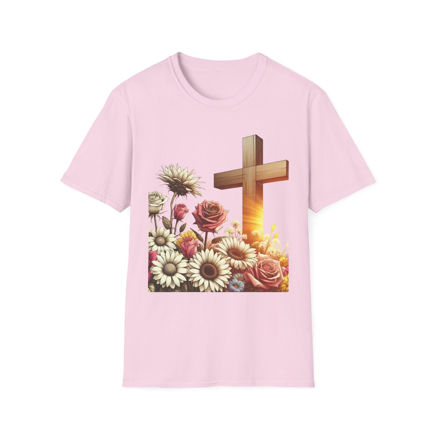 Faith Floral Unisex T-Shirt - Inspirational Gift, Religious Apparel, Spring Fashion, Graphic Tee, Church Outing
