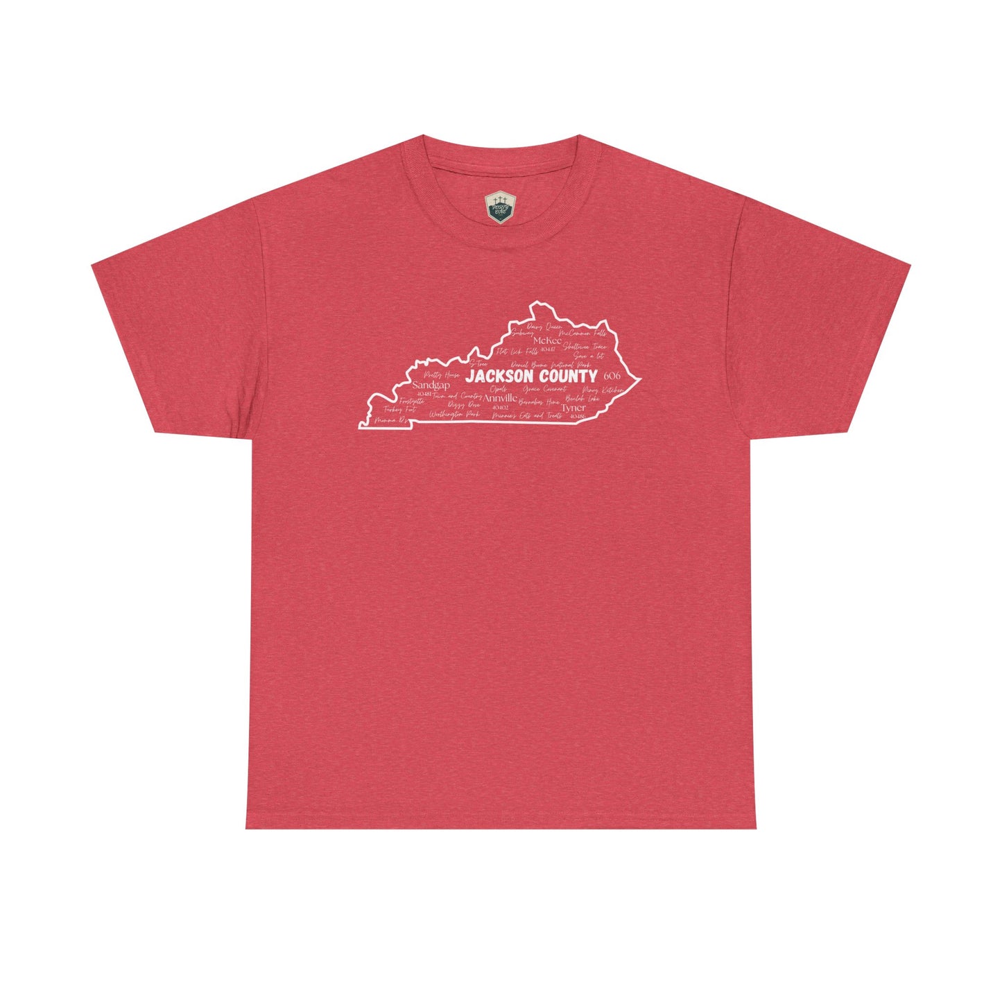 Jackson County Unisex Heavy Cotton Tee - Casual Wear, State Pride, Gift for Him/Her, Travel Souvenir, Kentucky apparel