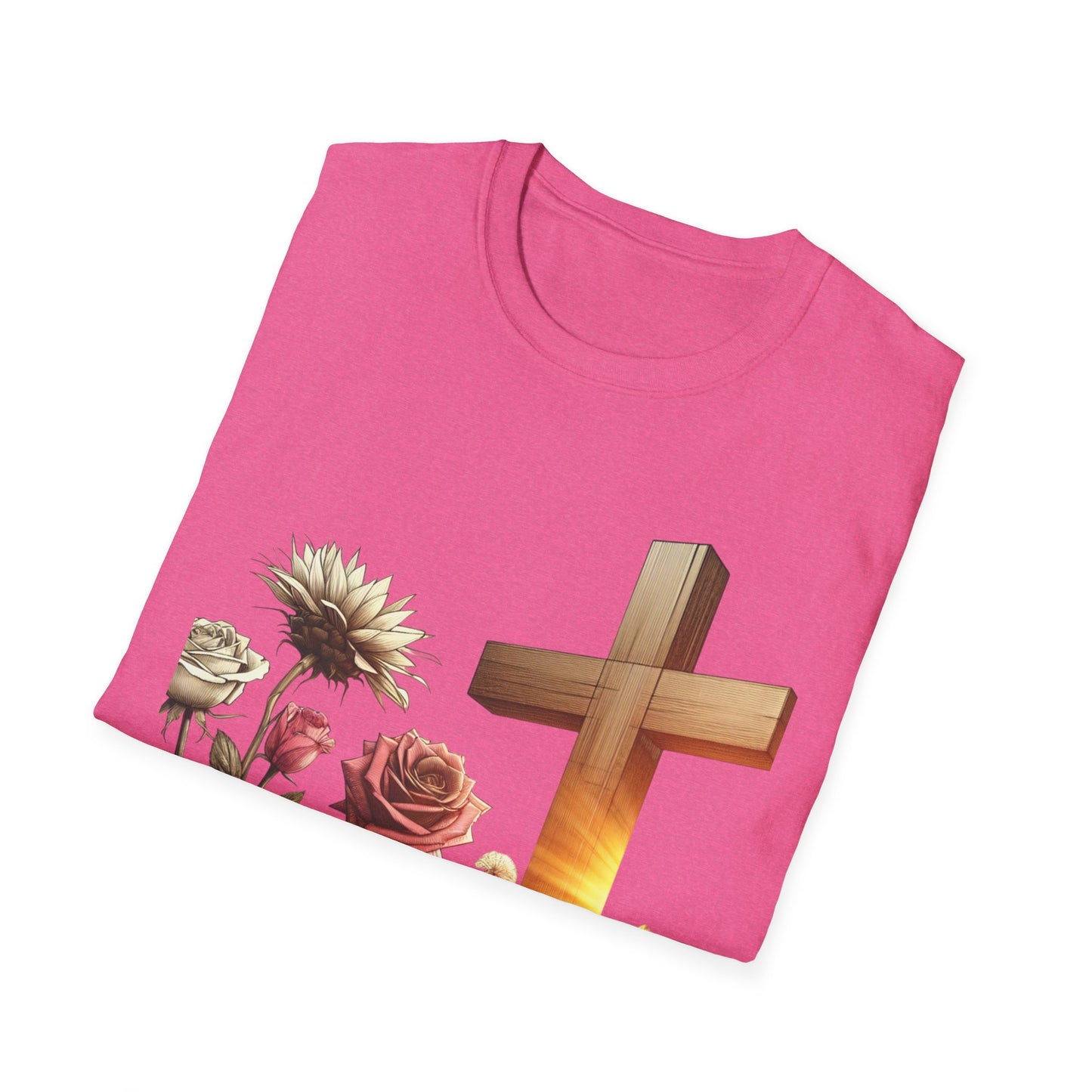 Faith Floral Unisex T-Shirt - Inspirational Gift, Religious Apparel, Spring Fashion, Graphic Tee, Church Outing