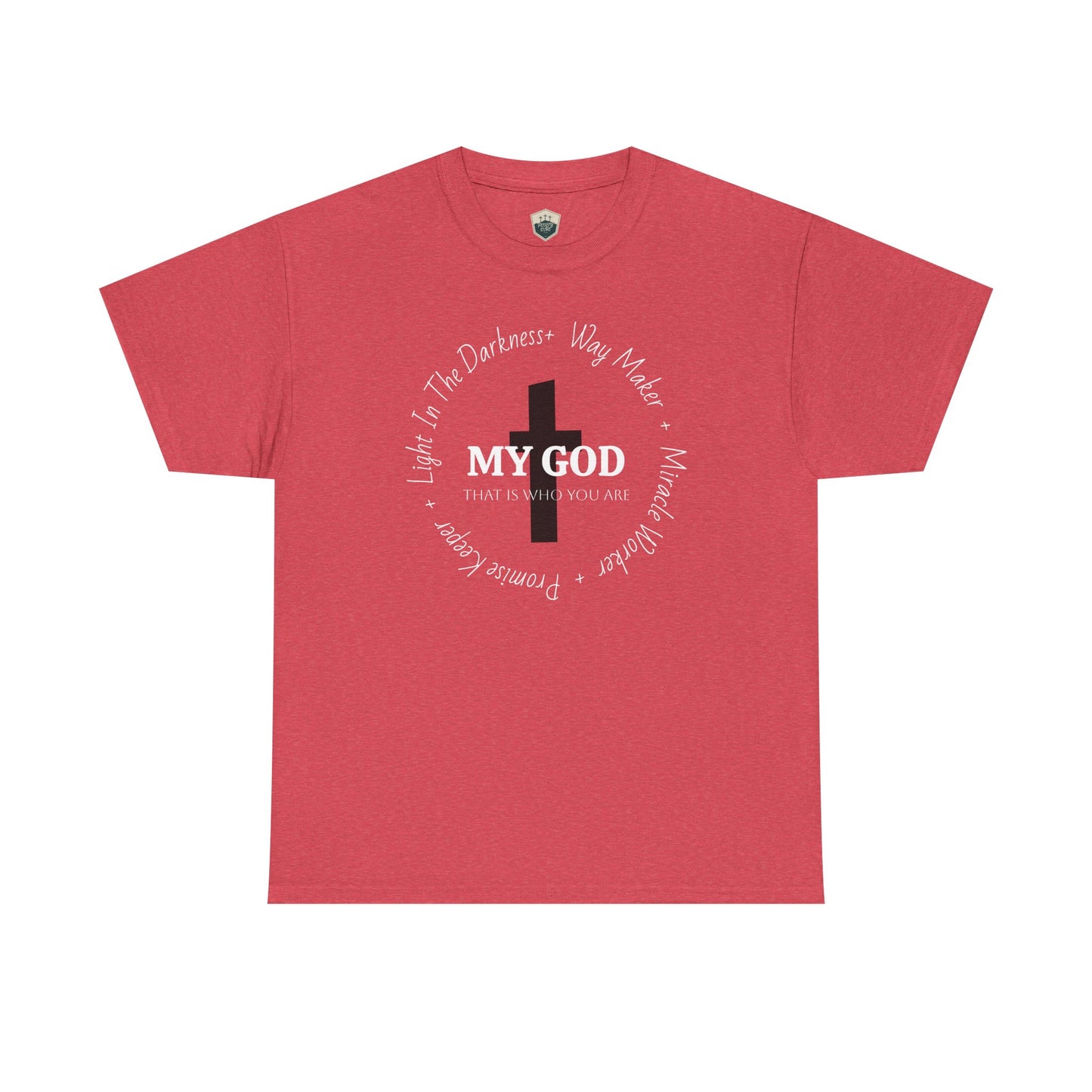 My God Unisex Heavy Cotton Tee, Casual Graphic Shirt, Gift for Spiritual Seekers, Everyday Wear, Inspirational T-Shirt