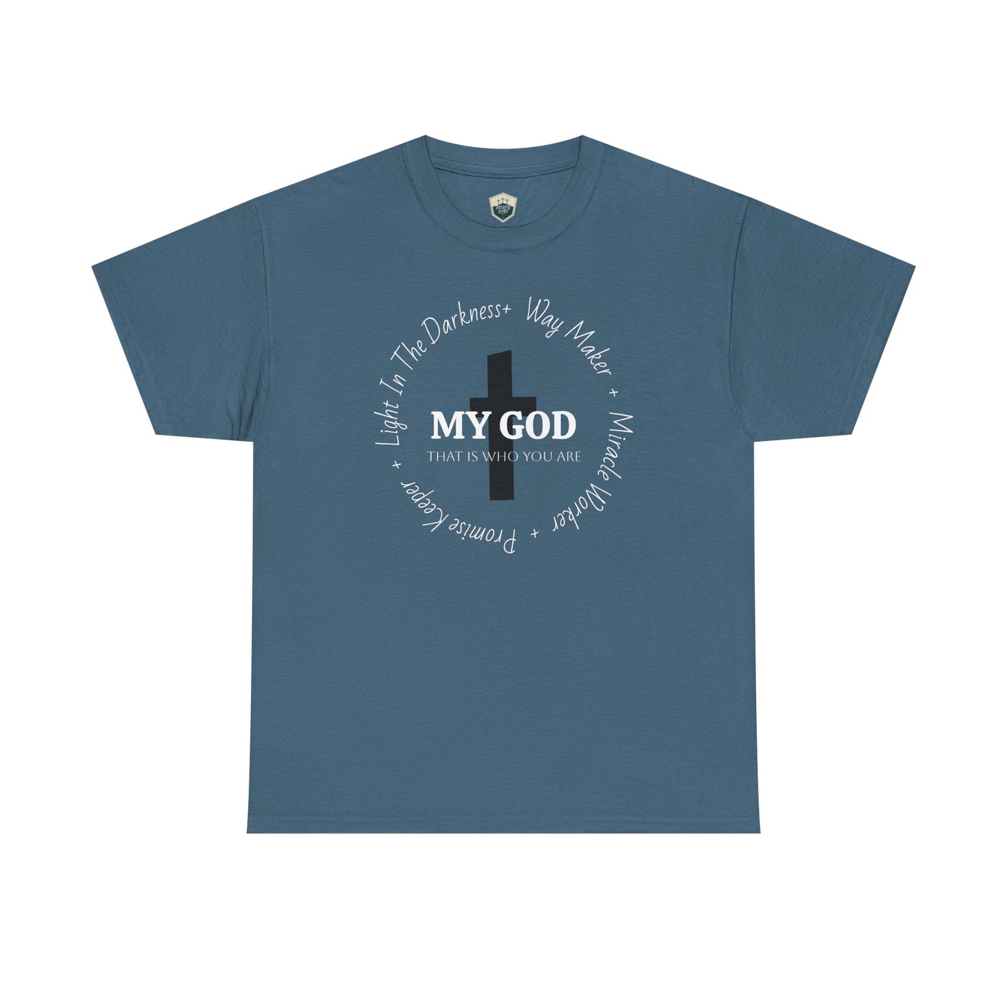My God Unisex Heavy Cotton Tee, Casual Graphic Shirt, Gift for Spiritual Seekers, Everyday Wear, Inspirational T-Shirt