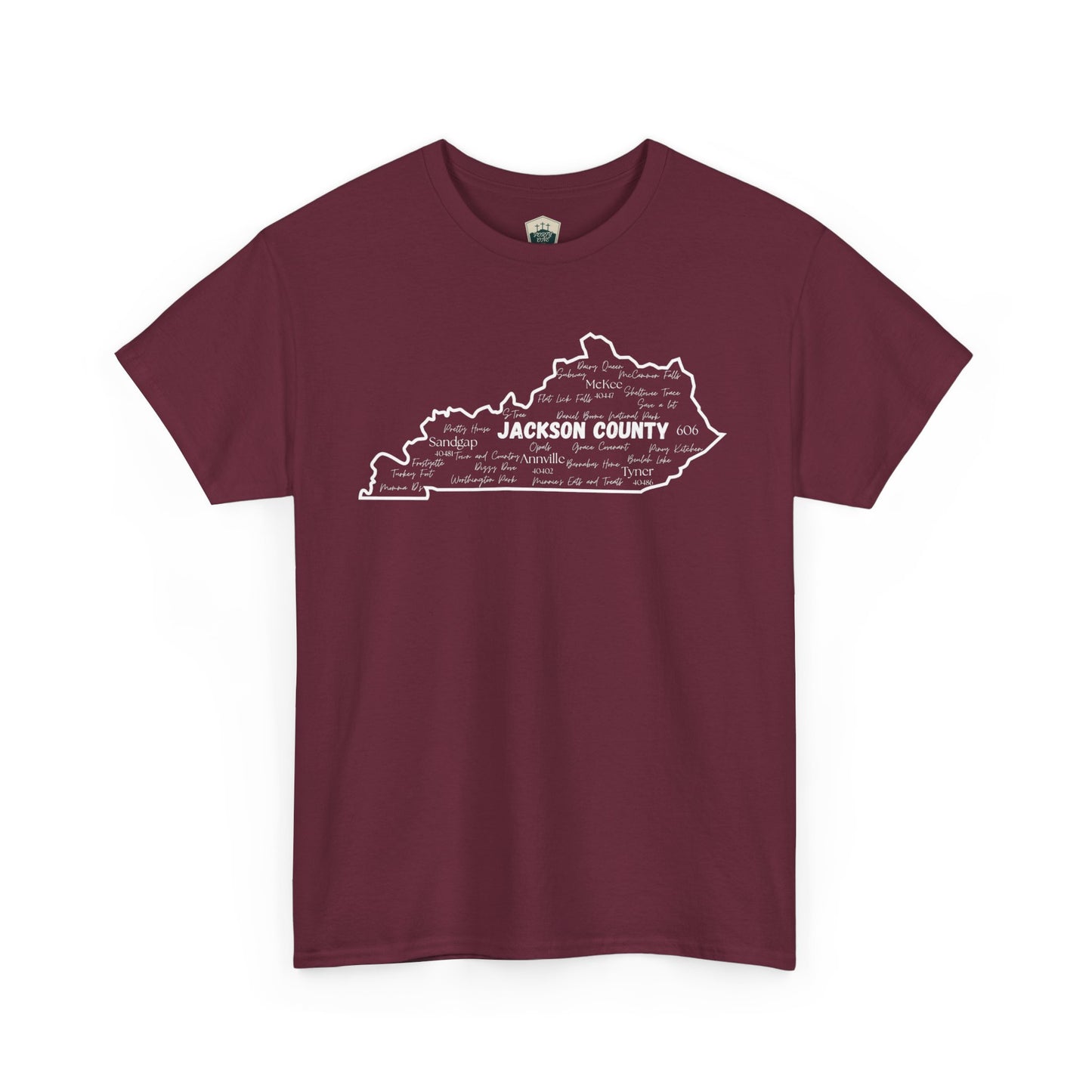 Jackson County Unisex Heavy Cotton Tee - Casual Wear, State Pride, Gift for Him/Her, Travel Souvenir, Kentucky apparel