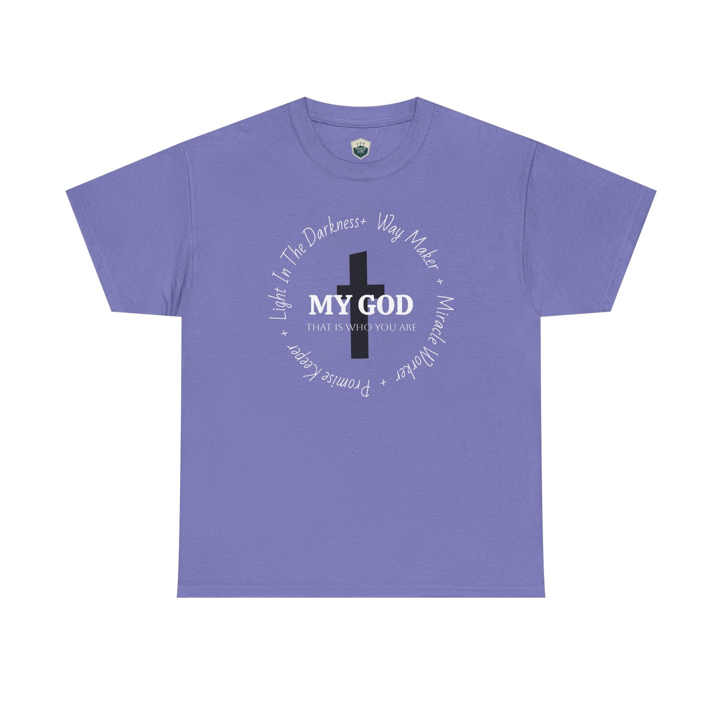 My God Unisex Heavy Cotton Tee, Casual Graphic Shirt, Gift for Spiritual Seekers, Everyday Wear, Inspirational T-Shirt