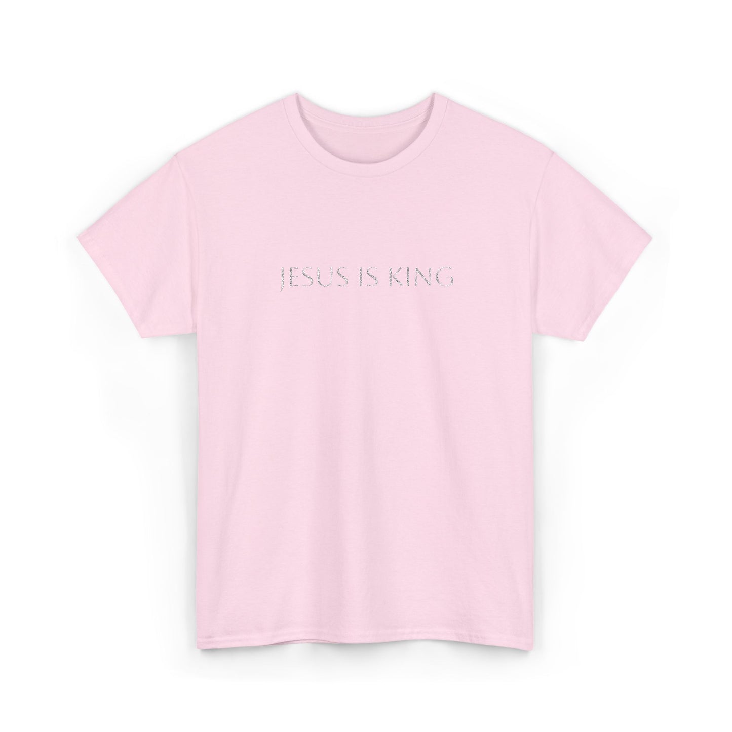 Embroidered Jesus is King Unisex Cotton Tee, Inspirational T-Shirt, Christian Gift, Faith-Based Apparel, Casual Wear, Religious Statement Top