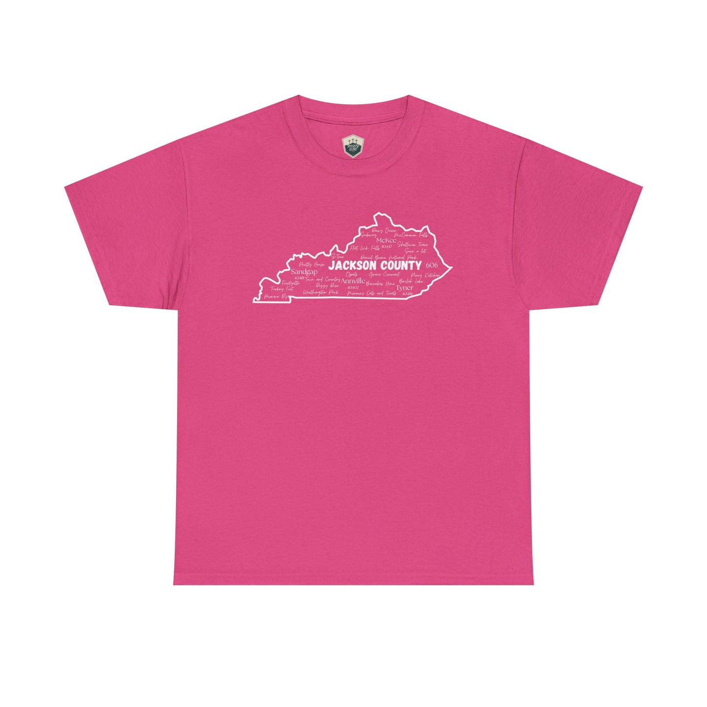 Jackson County Unisex Heavy Cotton Tee - Casual Wear, State Pride, Gift for Him/Her, Travel Souvenir, Kentucky apparel