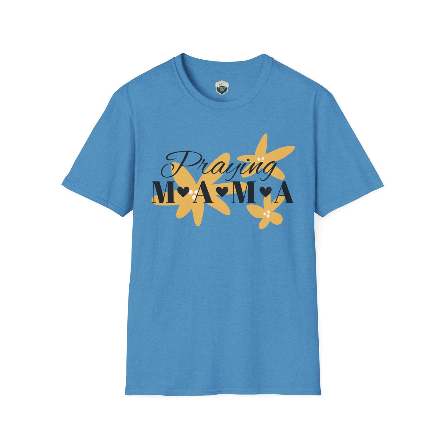 Praying Mama Unisex Softstyle T-Shirt | Comfortable Everyday Wear, Gifts for Moms, Mother's Day, Spiritual Apparel, Family Celebrations