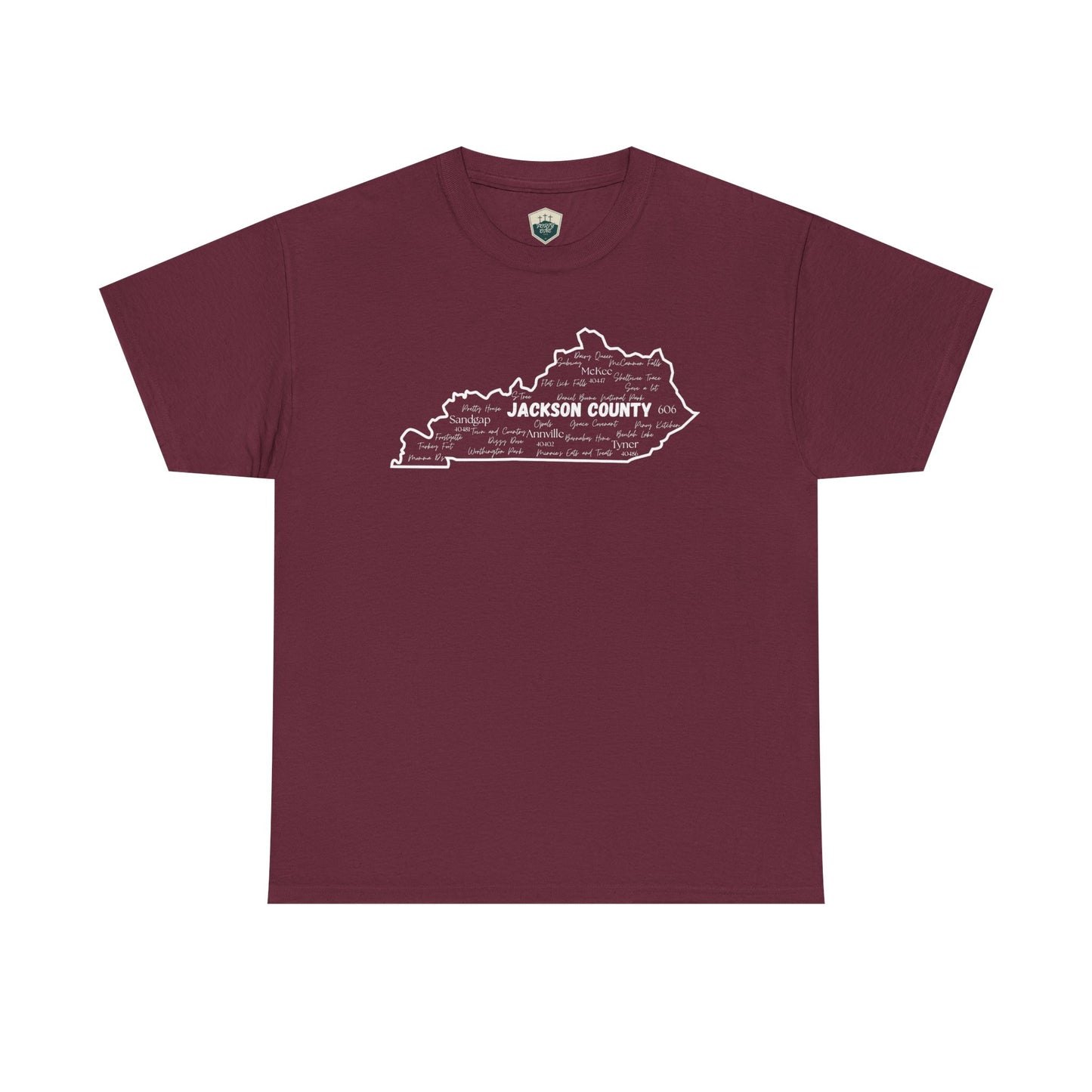 Jackson County Unisex Heavy Cotton Tee - Casual Wear, State Pride, Gift for Him/Her, Travel Souvenir, Kentucky apparel