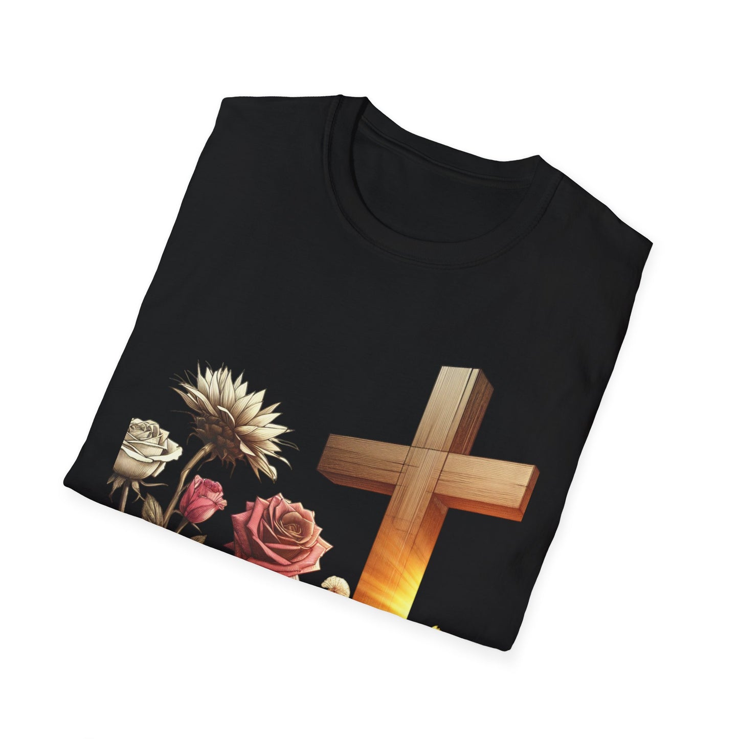 Faith Floral Unisex T-Shirt - Inspirational Gift, Religious Apparel, Spring Fashion, Graphic Tee, Church Outing